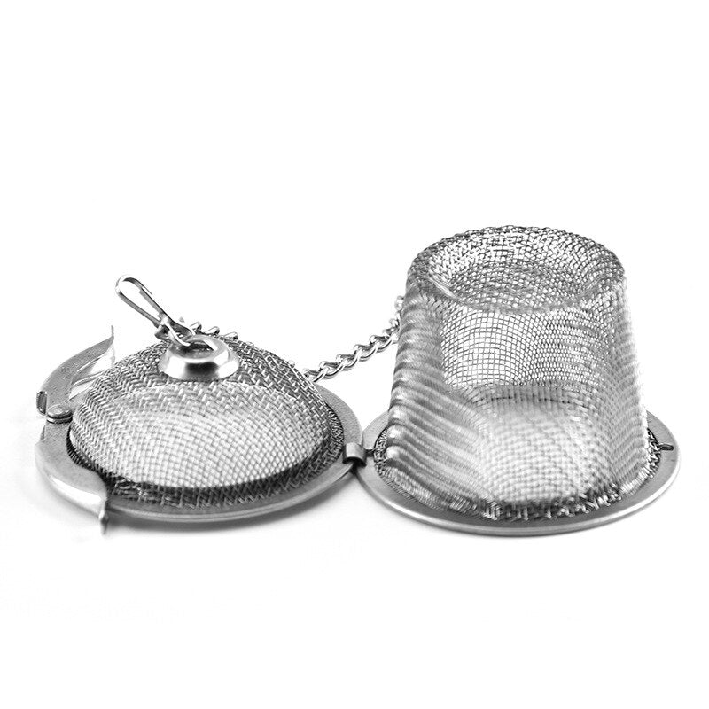 1 PCS New Essential Stainless Steel Ball Tea Infuser Mesh Filter Strainer w/hook Loose Tea Leaf Spice Home Kitchen Accessories