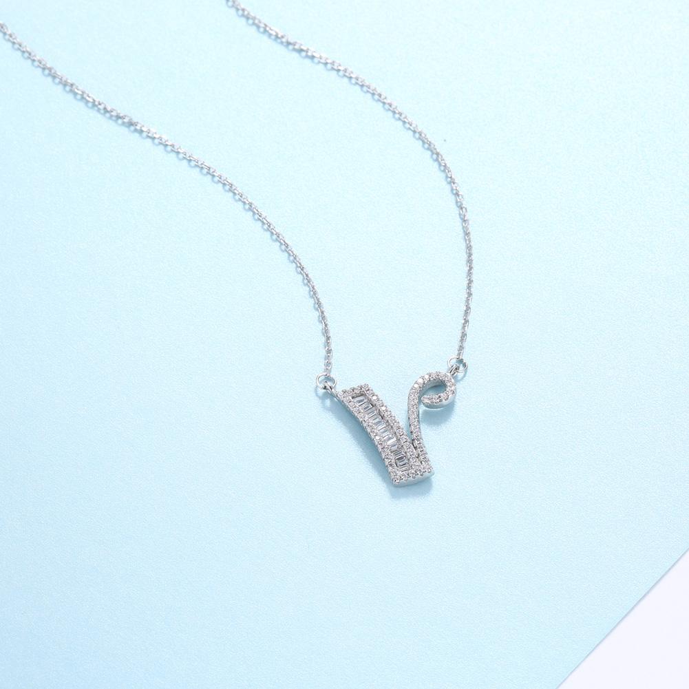 Sterling Silver Letter Pendant Necklace