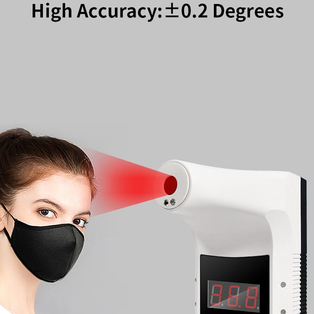 【VIDEO】K3 Non-contact Infrared Thermometer Wall-mounted Thermometer High Precision Desktop Automatic Induction Thermometer