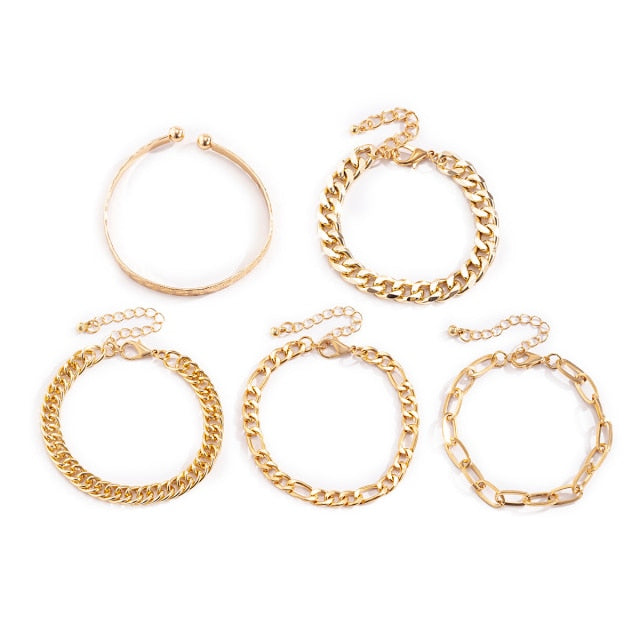 5Pcs/Set Bohemian Bracelets Set for Women