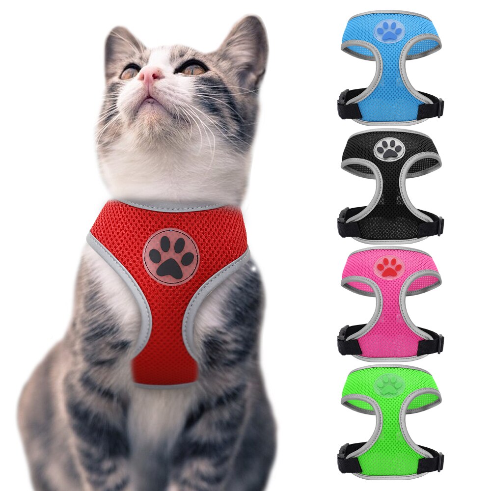 Breathable Nylon Cat Harness Reflective Dog Pet Harness for Small Medium Dogs Pet Puppy Harnesses for  Chihuahua Yorkshire