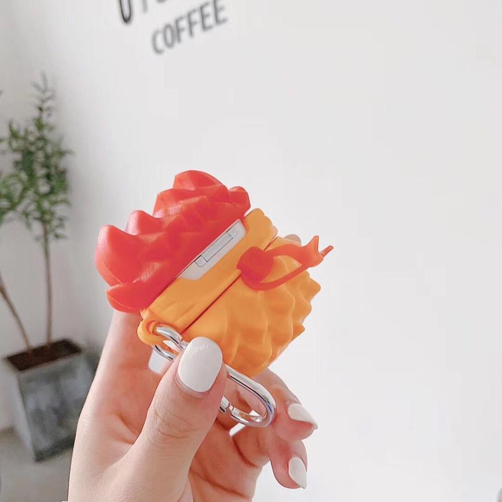 3D Japan Anime Cartoon NARUTO Kakashi Sasuke pain Gaara bluetooth headset Silicone case for airpods 1 2 Wireless charging cover