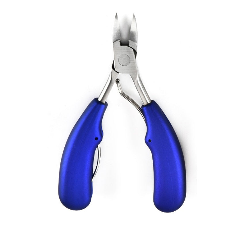 1 pcs Double Spring Plastic Handle Fingernail &Toenail Cuticle Nipper Trimming Cutter Scissor Plier Nail Clipper Cutter Tool