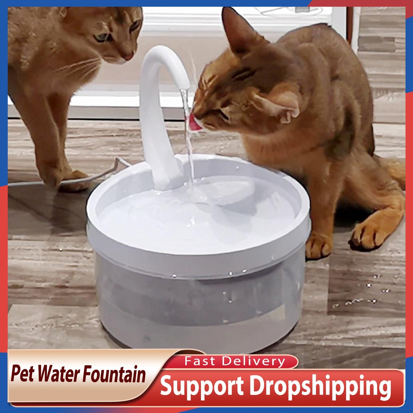 2L Pet Water Fountain Cat Swan Neck Pet Cat Dog Automatic Drinker Fountain Water Dispenser For Cats Dogs 2021 New