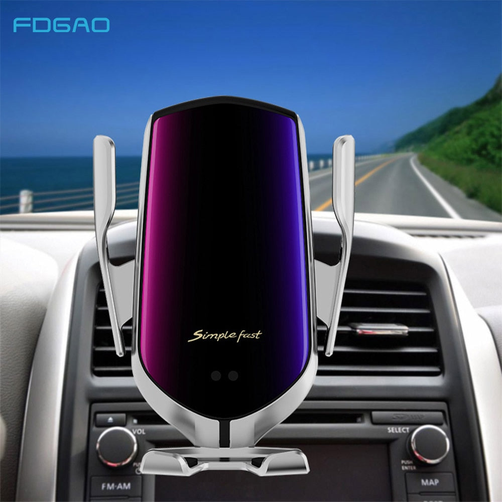 Automatic Clamping 10W Wireless Car Charger For iPhone XS XR X 8 11 Pro Samsung S20 S10 Qi Fast Charging Car Phone Holder