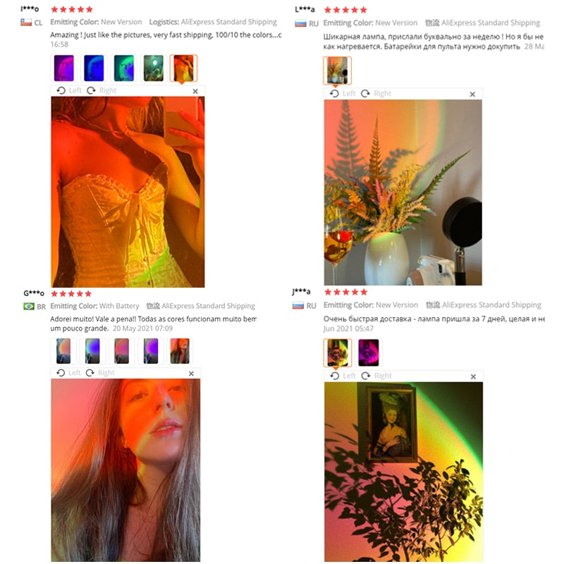 Remote Control Sunset Lamp RGB