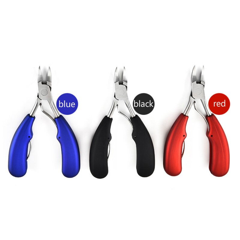 1 pcs Double Spring Plastic Handle Fingernail &Toenail Cuticle Nipper Trimming Cutter Scissor Plier Nail Clipper Cutter Tool