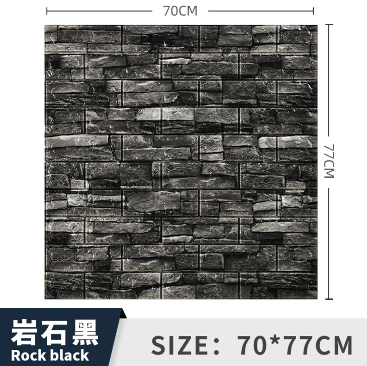 3D Wall Sticker Brick Pattern Wallpaper Self-Adhesive Waterproof