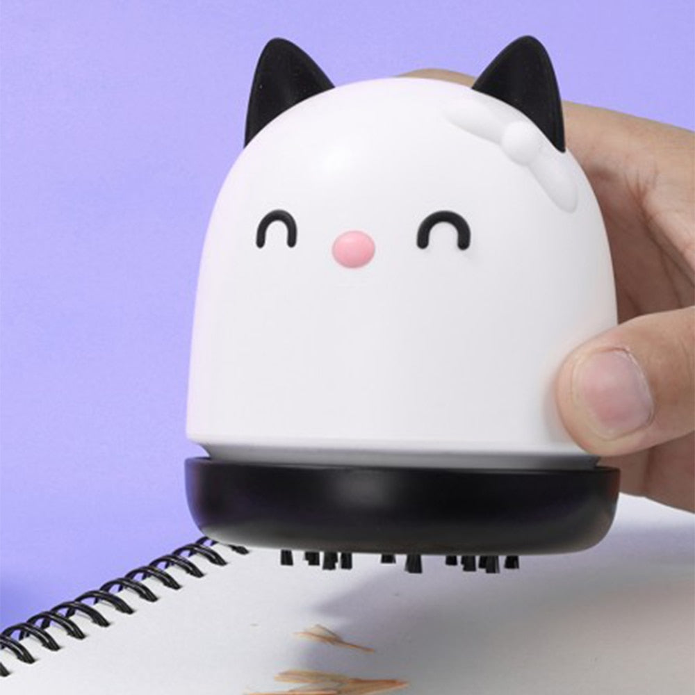 Urallife Portable Mini Desktop Cleaner Keyboard Cleaning Handheld Cute Cat Design Desk Vacuum Cleaner For Office School For Home