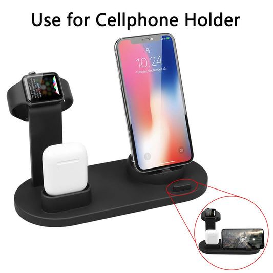 3 in 1 Qi Wireless Charging Induction Charger Stand for iPhone X XS Max XR for Airpod for Apple Watch Docking Dock Station 4in1