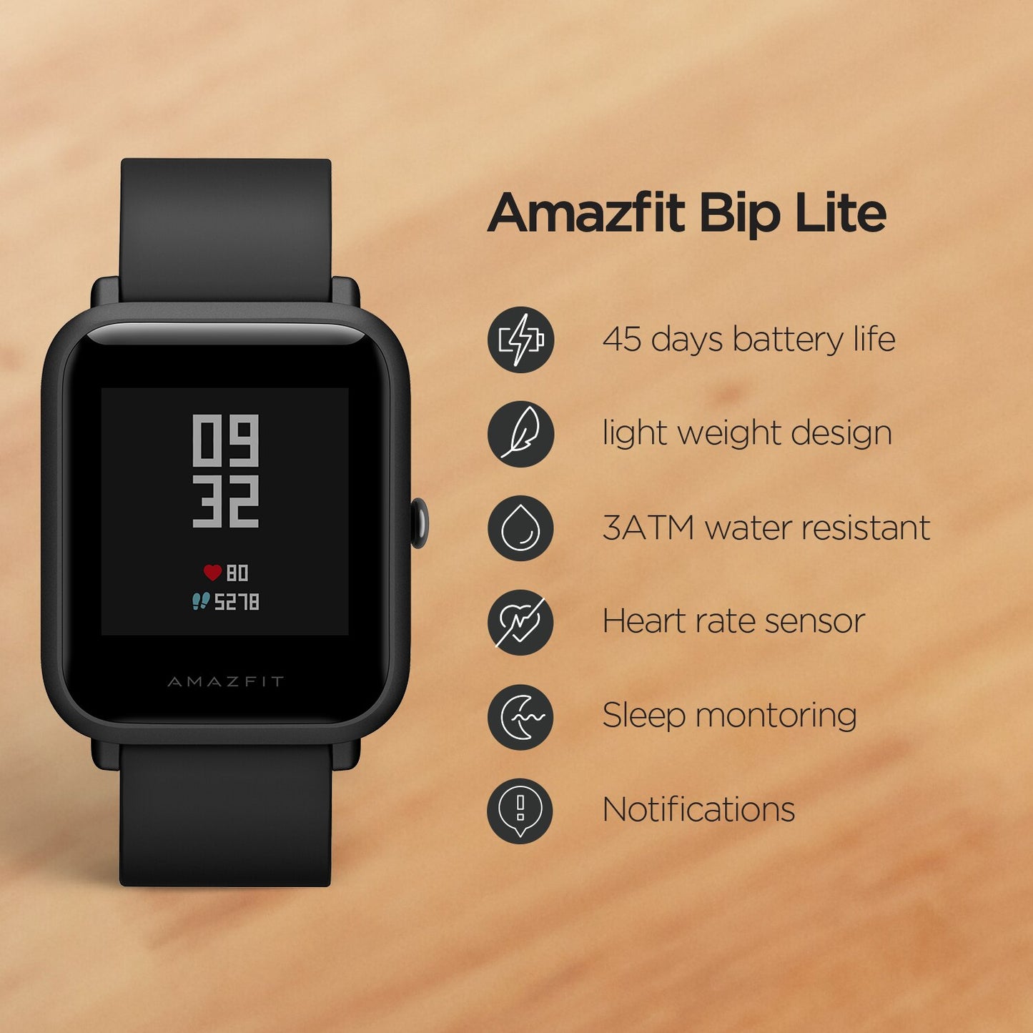 Amazfit Bip Lite Water Resistant Smart Watch