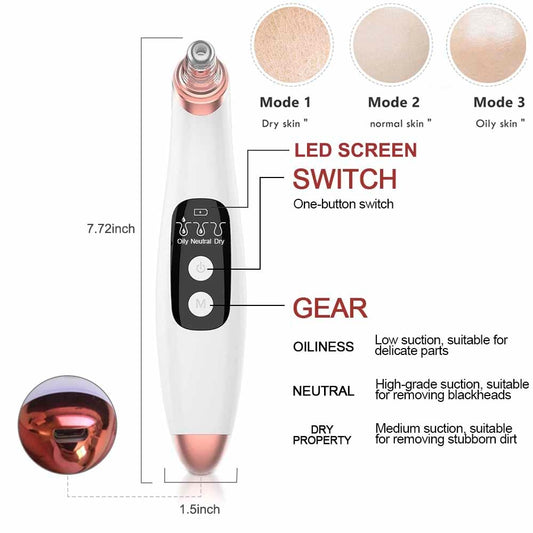 Visible Camera Blackhead Remover Face Deep Nose Cleaner Pore Acne Pimple Removal Vacuum Suction Facial Beauty Clean Skin Tool