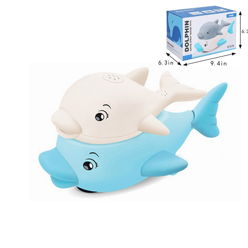 Baby Bath Toys Spray Water Shower Swim Pool Bathing Toys for Kids Electric Whale Bath Ball with Light Music LED Light Toys Gift