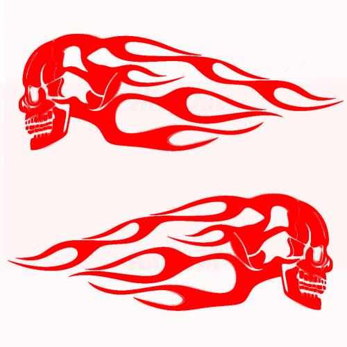 2 Piece Motorcycle Decals