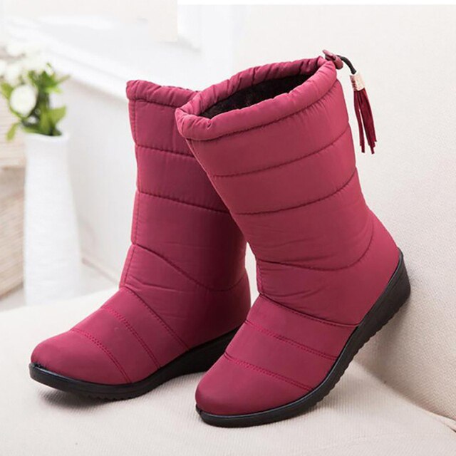 2020 Snow Boots Waterproof Ankle Boots For Women Boots Female Winter Shoes Women Booties Plush Warm Women Winter Boots Mujer