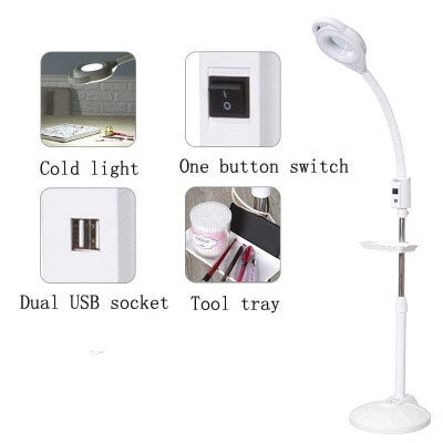 Beauty salon makeup lamp LED cold light lamp magnifying glass tattoo lamp beauty lamp manicure tattoo eye shadowless floor lamp