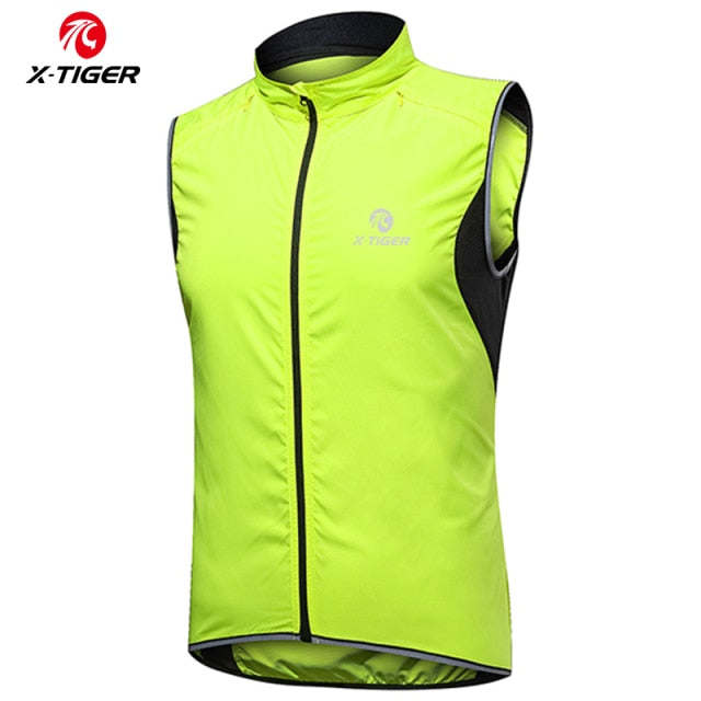 X-TIGER Cycling Jacket Windproof MTB Bike Jacket Vest Outdoor Cycling windbreaker Sleeveless Rainproof Reflective Bike Clothing