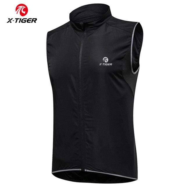 X-TIGER Cycling Jacket Windproof MTB Bike Jacket Vest Outdoor Cycling windbreaker Sleeveless Rainproof Reflective Bike Clothing
