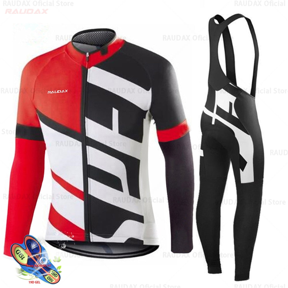Spring 2021 Sports Raudax Cycling Jersey Autumn Mtb Cycling Clothing Summer Long Sleeve Triathlon Mountain Bike Bib Pant Set