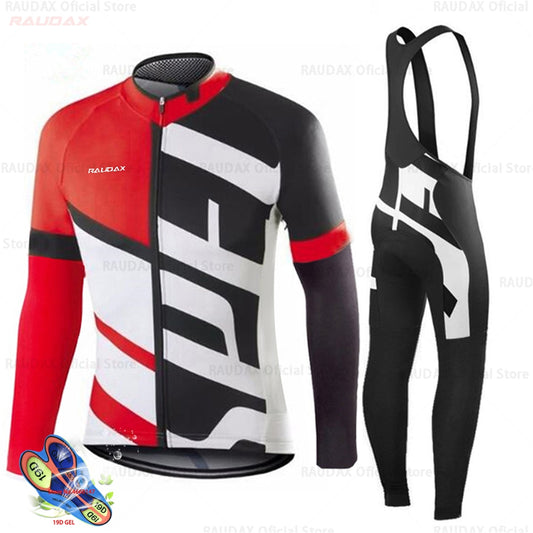 Spring 2021 Sports Raudax Cycling Jersey Autumn Mtb Cycling Clothing Summer Long Sleeve Triathlon Mountain Bike Bib Pant Set
