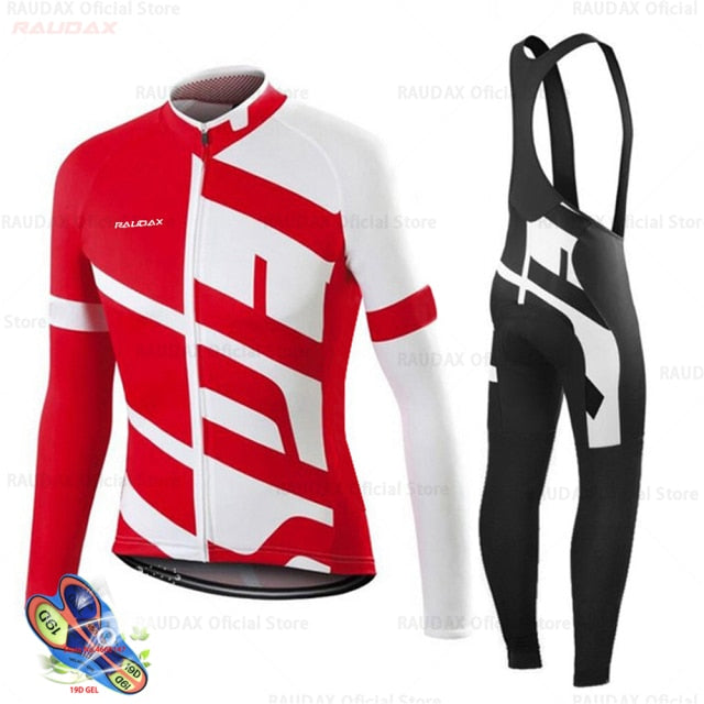Spring 2021 Sports Raudax Cycling Jersey Autumn Mtb Cycling Clothing Summer Long Sleeve Triathlon Mountain Bike Bib Pant Set