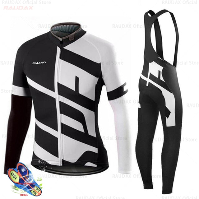 Spring 2021 Sports Raudax Cycling Jersey Autumn Mtb Cycling Clothing Summer Long Sleeve Triathlon Mountain Bike Bib Pant Set