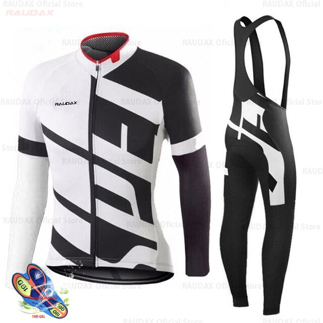 Spring 2021 Sports Raudax Cycling Jersey Autumn Mtb Cycling Clothing Summer Long Sleeve Triathlon Mountain Bike Bib Pant Set