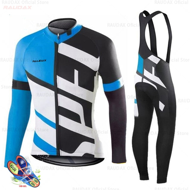 Spring 2021 Sports Raudax Cycling Jersey Autumn Mtb Cycling Clothing Summer Long Sleeve Triathlon Mountain Bike Bib Pant Set