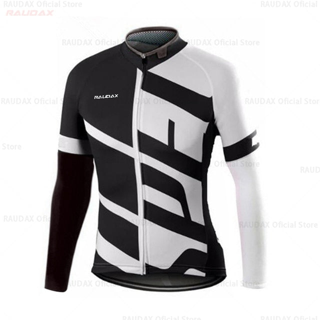 Spring 2021 Sports Raudax Cycling Jersey Autumn Mtb Cycling Clothing Summer Long Sleeve Triathlon Mountain Bike Bib Pant Set