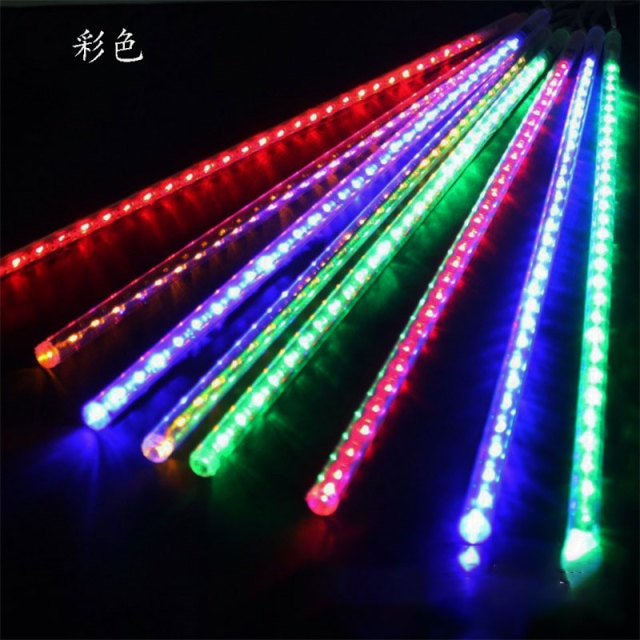 30/50cm 8 Tube Meteor Shower Rain LED String Lights Christmas Tree Decorations Street Garland For Decor Noel New Year Navidad