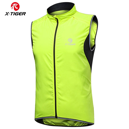 X-TIGER Cycling Jacket Windproof MTB Bike Jacket Vest Outdoor Cycling windbreaker Sleeveless Rainproof Reflective Bike Clothing