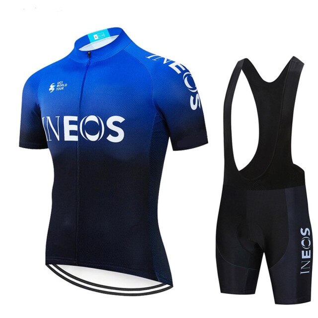 2021 New INEOS Summer Cycling Jersey Set Breathable Team Racing Sport Bicycle Jersey Mens Cycling Clothing Short Bike Jersey