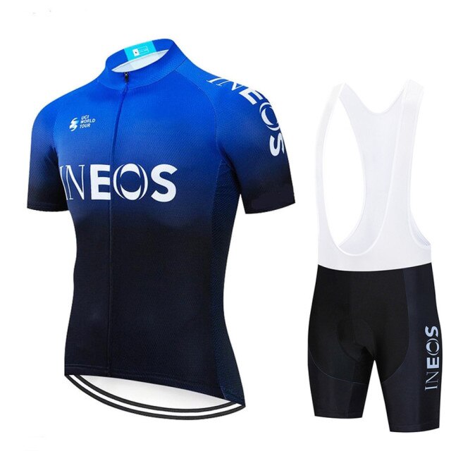 2021 New INEOS Summer Cycling Jersey Set Breathable Team Racing Sport Bicycle Jersey Mens Cycling Clothing Short Bike Jersey