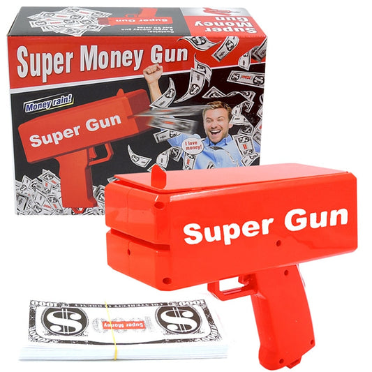 100PCS Bills Make It Rain Super Money Gun Spray Red Cash Gun Funny Toys Party Game Outdoor Fun Fashion Gift Party Supply