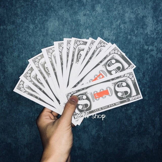 100PCS Bills Make It Rain Super Money Gun Spray Red Cash Gun Funny Toys Party Game Outdoor Fun Fashion Gift Party Supply