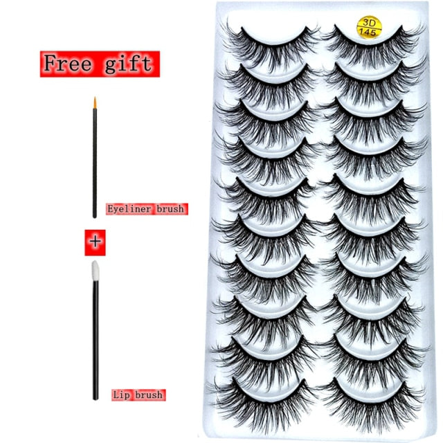 2-10 Pairs 3D Mink Lashes Natural Thick Long False Eyelashes Dramatic Volume Fake Lashes Makeup Eyelash Extension Silk Eyelashes