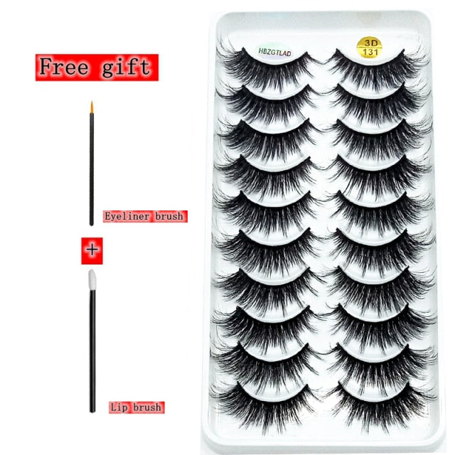 2-10 Pairs 3D Mink Lashes Natural Thick Long False Eyelashes Dramatic Volume Fake Lashes Makeup Eyelash Extension Silk Eyelashes