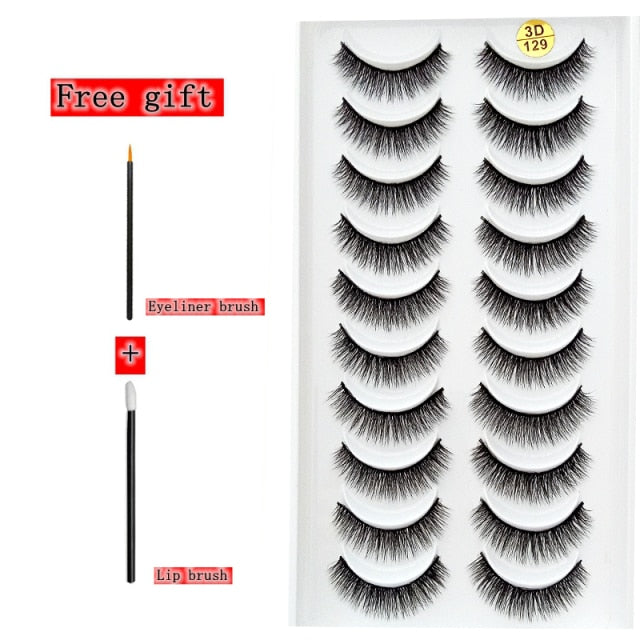 2-10 Pairs 3D Mink Lashes Natural Thick Long False Eyelashes Dramatic Volume Fake Lashes Makeup Eyelash Extension Silk Eyelashes