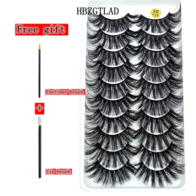 2-10 Pairs 3D Mink Lashes Natural Thick Long False Eyelashes Dramatic Volume Fake Lashes Makeup Eyelash Extension Silk Eyelashes