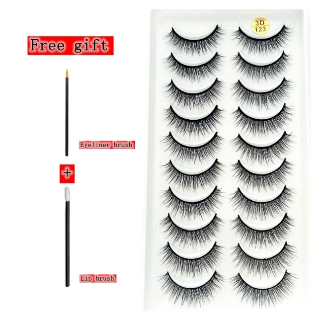 2-10 Pairs 3D Mink Lashes Natural Thick Long False Eyelashes Dramatic Volume Fake Lashes Makeup Eyelash Extension Silk Eyelashes