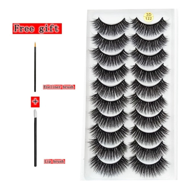 2-10 Pairs 3D Mink Lashes Natural Thick Long False Eyelashes Dramatic Volume Fake Lashes Makeup Eyelash Extension Silk Eyelashes