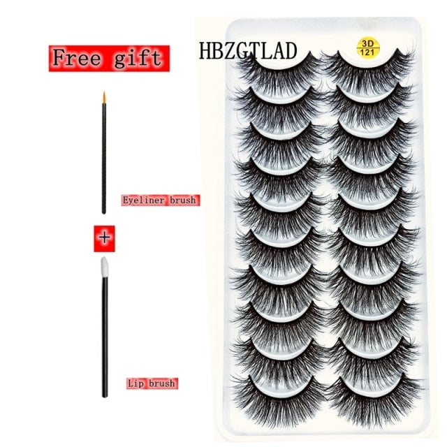 2-10 Pairs 3D Mink Lashes Natural Thick Long False Eyelashes Dramatic Volume Fake Lashes Makeup Eyelash Extension Silk Eyelashes