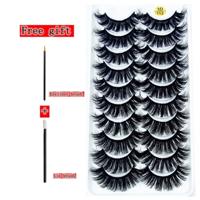 2-10 Pairs 3D Mink Lashes Natural Thick Long False Eyelashes Dramatic Volume Fake Lashes Makeup Eyelash Extension Silk Eyelashes