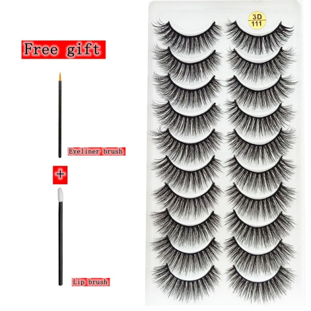 2-10 Pairs 3D Mink Lashes Natural Thick Long False Eyelashes Dramatic Volume Fake Lashes Makeup Eyelash Extension Silk Eyelashes