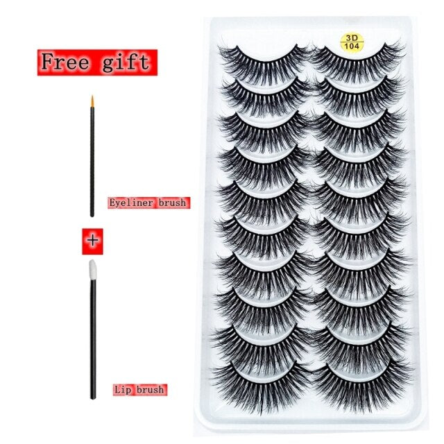 2-10 Pairs 3D Mink Lashes Natural Thick Long False Eyelashes Dramatic Volume Fake Lashes Makeup Eyelash Extension Silk Eyelashes