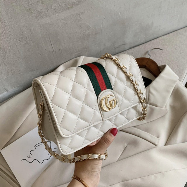 Tote Bags for Women Chain Crossbody Bag Diamond Lattice Shoulder Bag Female Large Leather Plaid Shopper Handbags