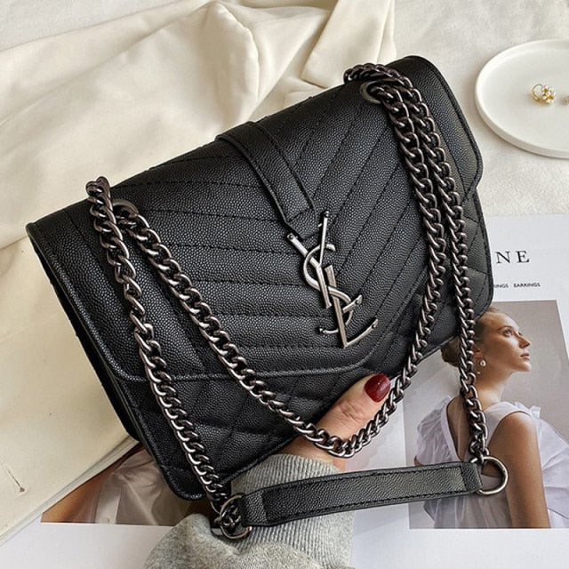 Tote Bags for Women Chain Crossbody Bag Diamond Lattice Shoulder Bag Female Large Leather Plaid Shopper Handbags