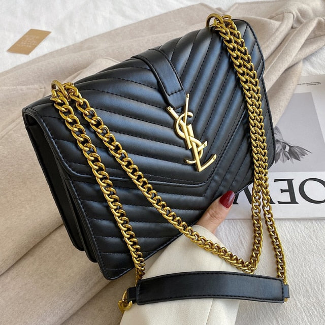 Tote Bags for Women Chain Crossbody Bag Diamond Lattice Shoulder Bag Female Large Leather Plaid Shopper Handbags