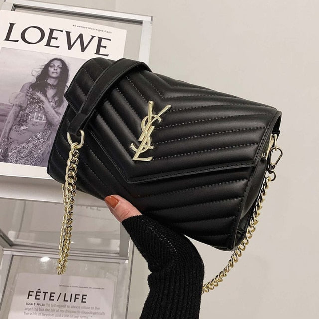 Tote Bags for Women Chain Crossbody Bag Diamond Lattice Shoulder Bag Female Large Leather Plaid Shopper Handbags