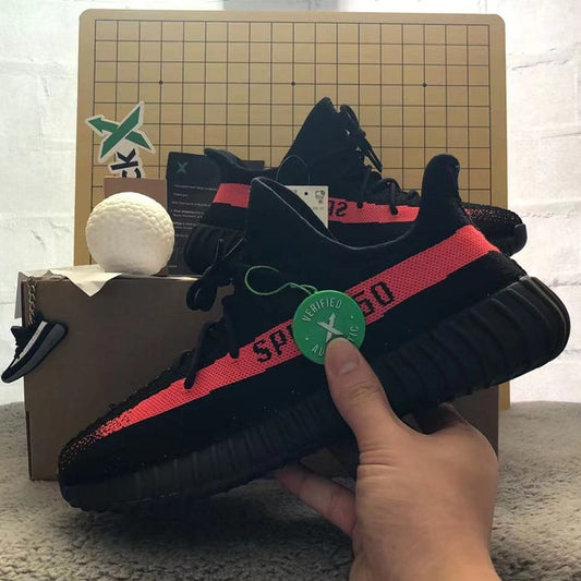 Zapatillas Yeezzzy 350 V2 Men Women Running Shoes Tail light 3M Static Reflective Black white Zebra Sport shoes Top Quality